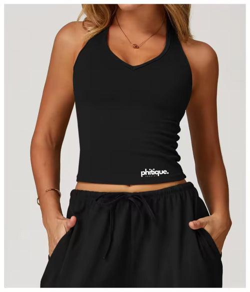 Butterfly Padded Halter Tank