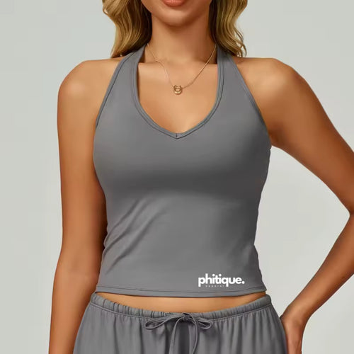 Butterfly Padded Halter Tank