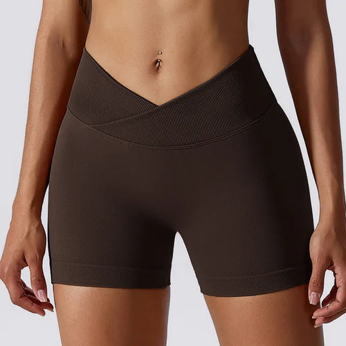 Phit V Cross Waist Scrunch Butt Biker Shorts