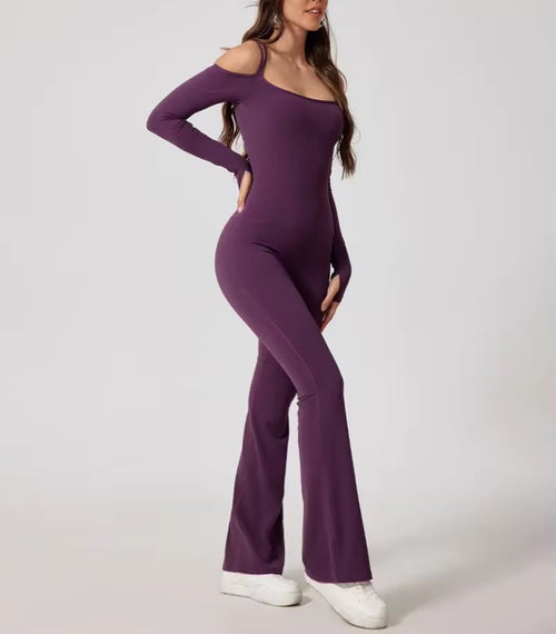 Strappy Shoulder Long Jumpsuit