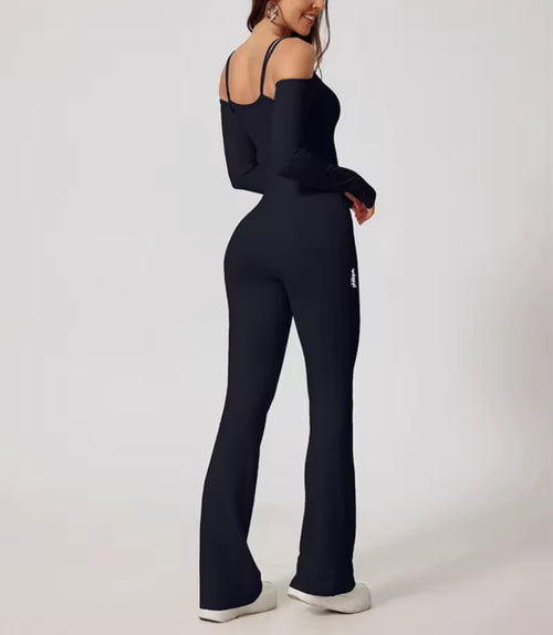 Strappy Shoulder Long Jumpsuit