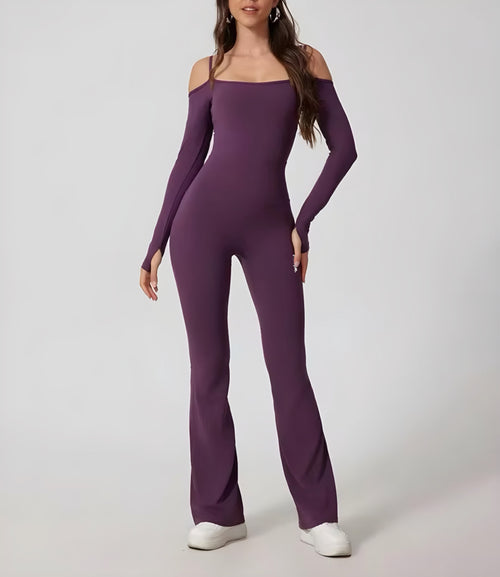 Strappy Shoulder Long Jumpsuit