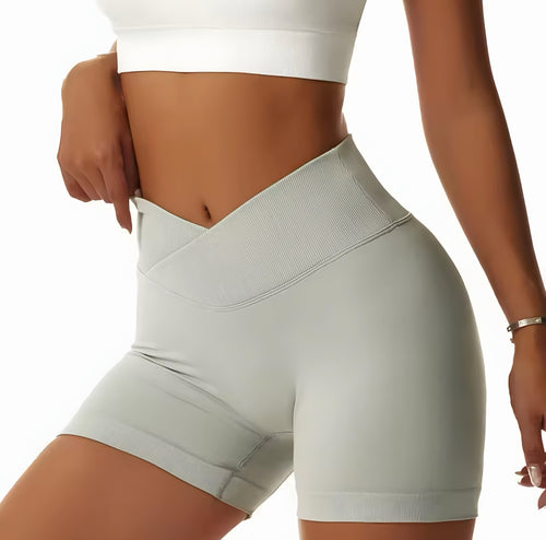 Phit V Cross Waist Scrunch Butt Biker Shorts